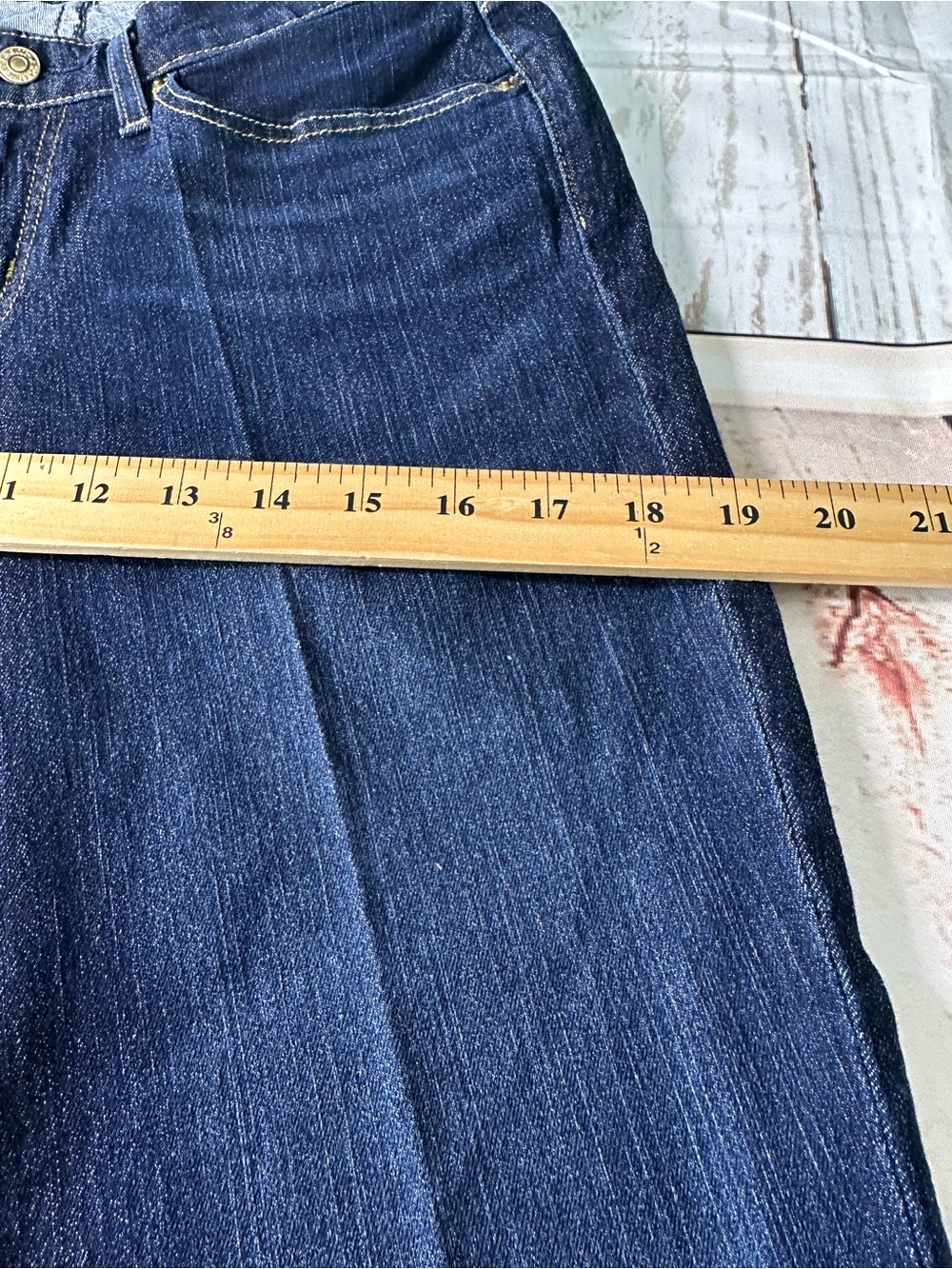 Signature by Levi Strauss Dark Blue Boot Cut Jeans - Picture 9 of 16